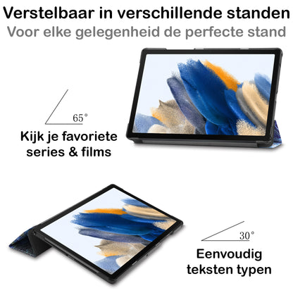 Samsung Galaxy Tab A8 Trifold Bookcase Hoes - Sterrenhemel
