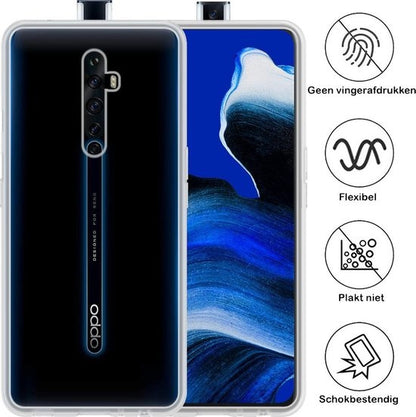 OPPO Reno 2 Hoesje Siliconen Backcover Lichtgewicht - Transparant