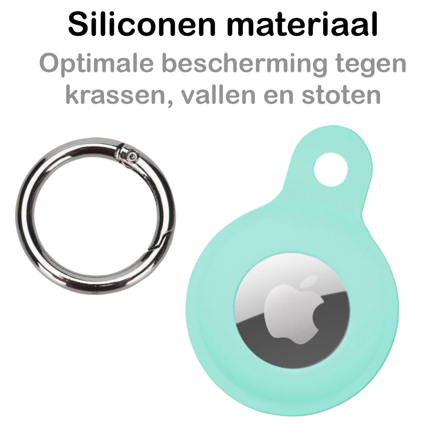 Apple AirTag Sleutelhanger Hoesje Siliconen - Turquoise