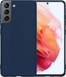 Samsung S21 Plus Hoesje Siliconen Backcover Lichtgewicht - Donkerblauw