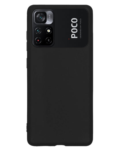 Xiaomi Poco M4 Pro 5G Hoesje Siliconen Backcover Lichtgewicht - Zwart