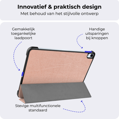 iPad Air 2024 / 2025 (11 inch) Trifold Bookcase Hoes - Rosé goud