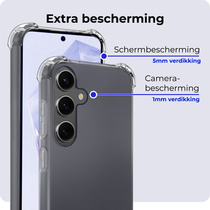 Samsung A35 Hoesje Shockproof Backcover Siliconen - Transparant