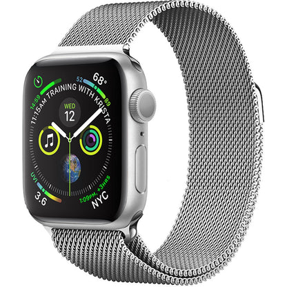 Polsbandje Met Magneetsluiting Geschikt voor Apple Watch SE 40 mm Bandje Milanees - Zilver