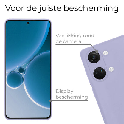 OnePlus Nord 3 Hoesje Siliconen - Lila