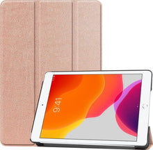 iPad 10.2 2019 Trifold Bookcase Hoes - Rosé goud