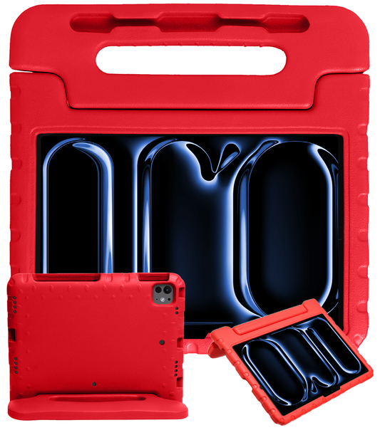 iPad Pro 2024 (11 inch) Hoesje Kids Cover Bumper - Rood