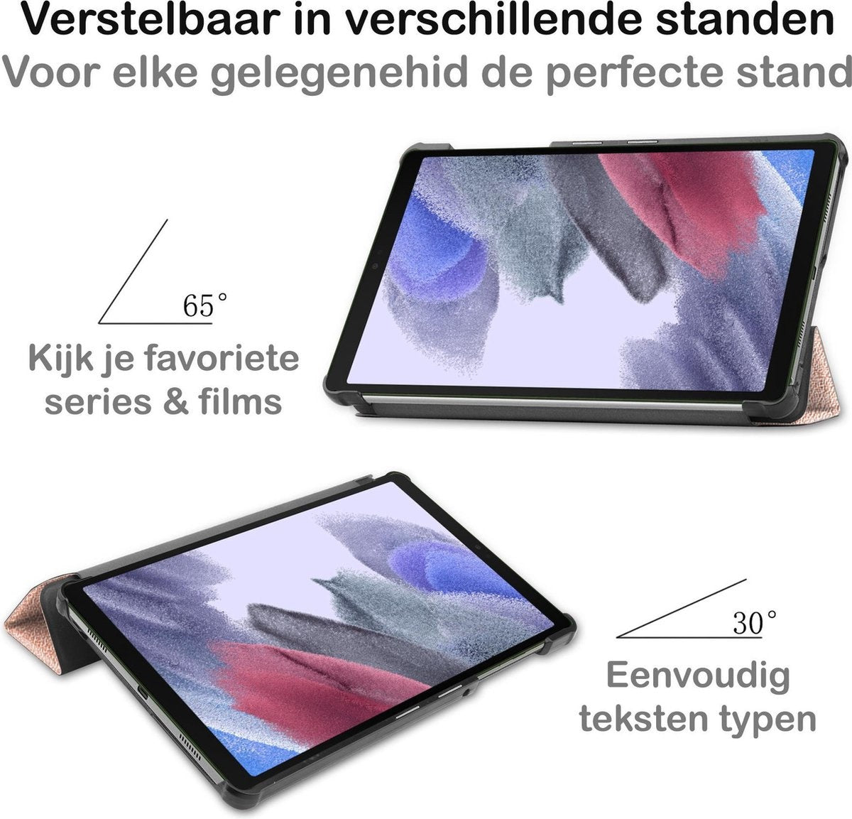 Samsung Galaxy Tab A7 Lite Hoesje Book Case - Rosðð goud