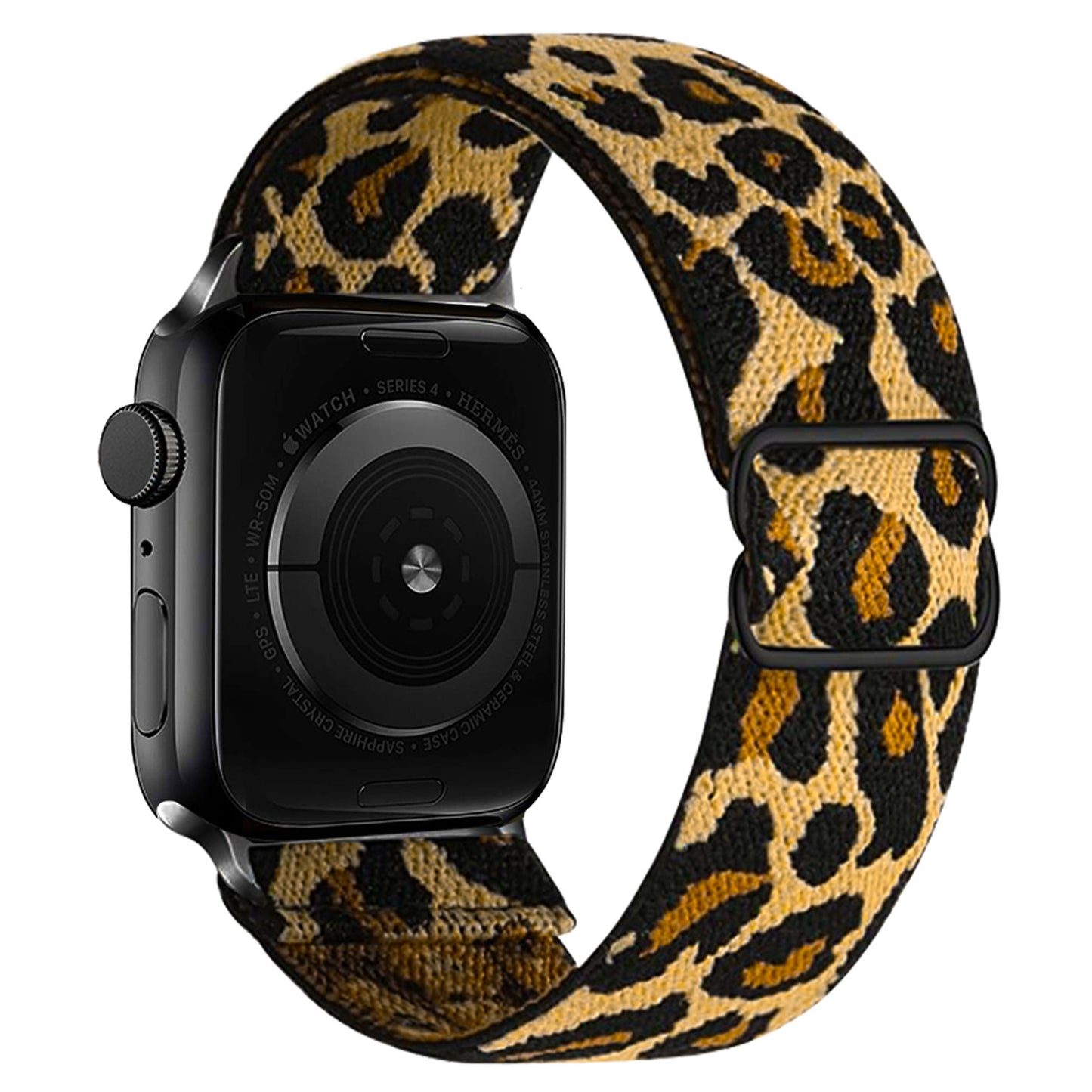 Horloge Bandje Geschikt Voor Apple Watch 1-8 / SE - 38/40/41 mm Bandje Stof - Panter Bruin