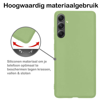 Samsung A34 Hoesje Siliconen Backcover Lichtgewicht - Groen