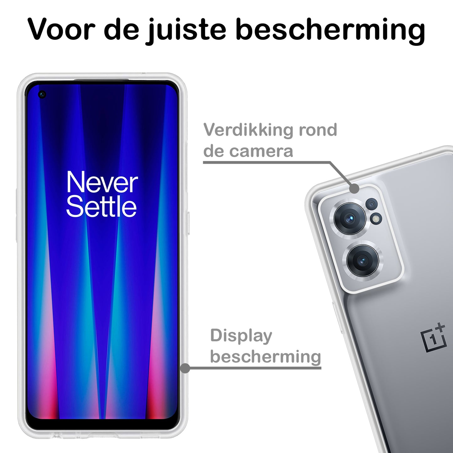 OnePlus Nord CE 2 Hoesje Siliconen - Transparant