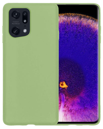 OPPO Find X5 Hoesje Siliconen - Groen