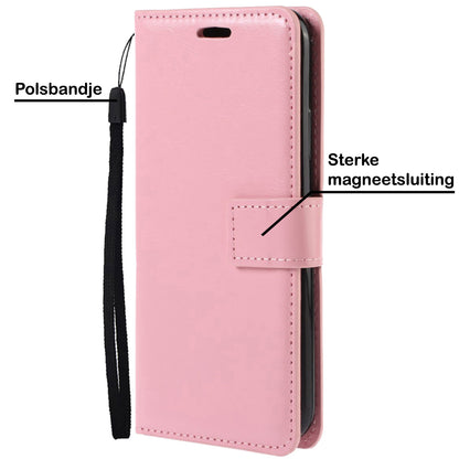 Samsung S21 FE Hoesje Book Case Kunstleer - Lichtroze