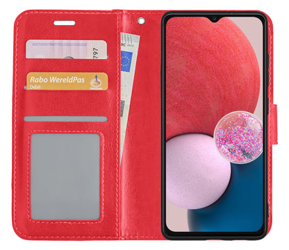 Samsung A13 4G Hoesje Book Case Kunstleer - Rood