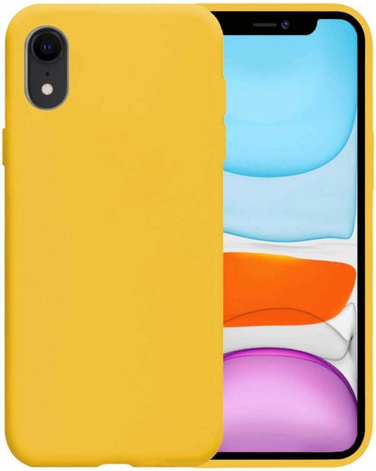 iPhone XR Hoesje Siliconen Backcover Lichtgewicht - Geel