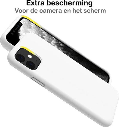 iPhone 11 Hoesje Siliconen Backcover Lichtgewicht - Wit