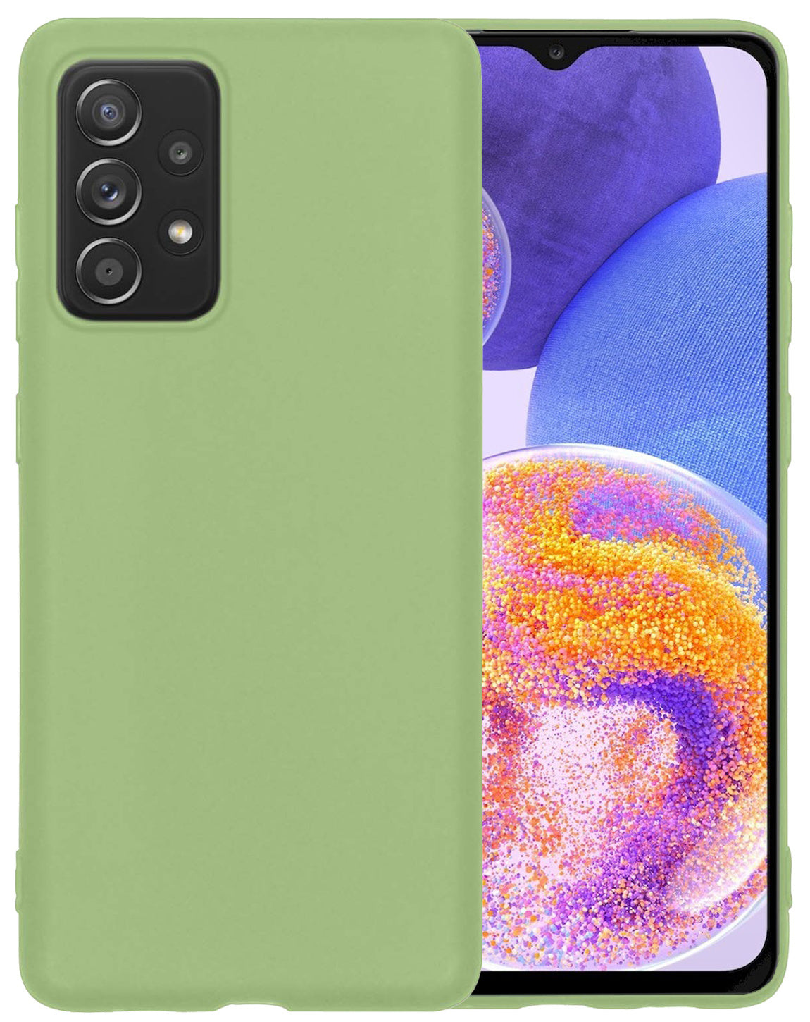 Samsung A23 Hoesje Siliconen - Groen