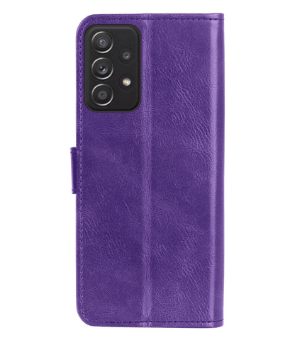 Samsung A23 Hoesje Bookcase Cover met Kaarthouder - Paars