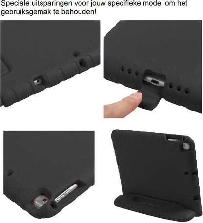 iPad Air 1/2 / Pro 9.7 / 2017/2018 Kinderhoes Shockabsorberend Foam - Zwart