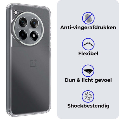 OnePlus 12R Hoesje Siliconen Backcover Lichtgewicht - Transparant