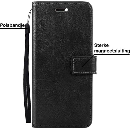 OnePlus 10 Pro Hoesje Bookcase Cover met Kaarthouder - Zwart