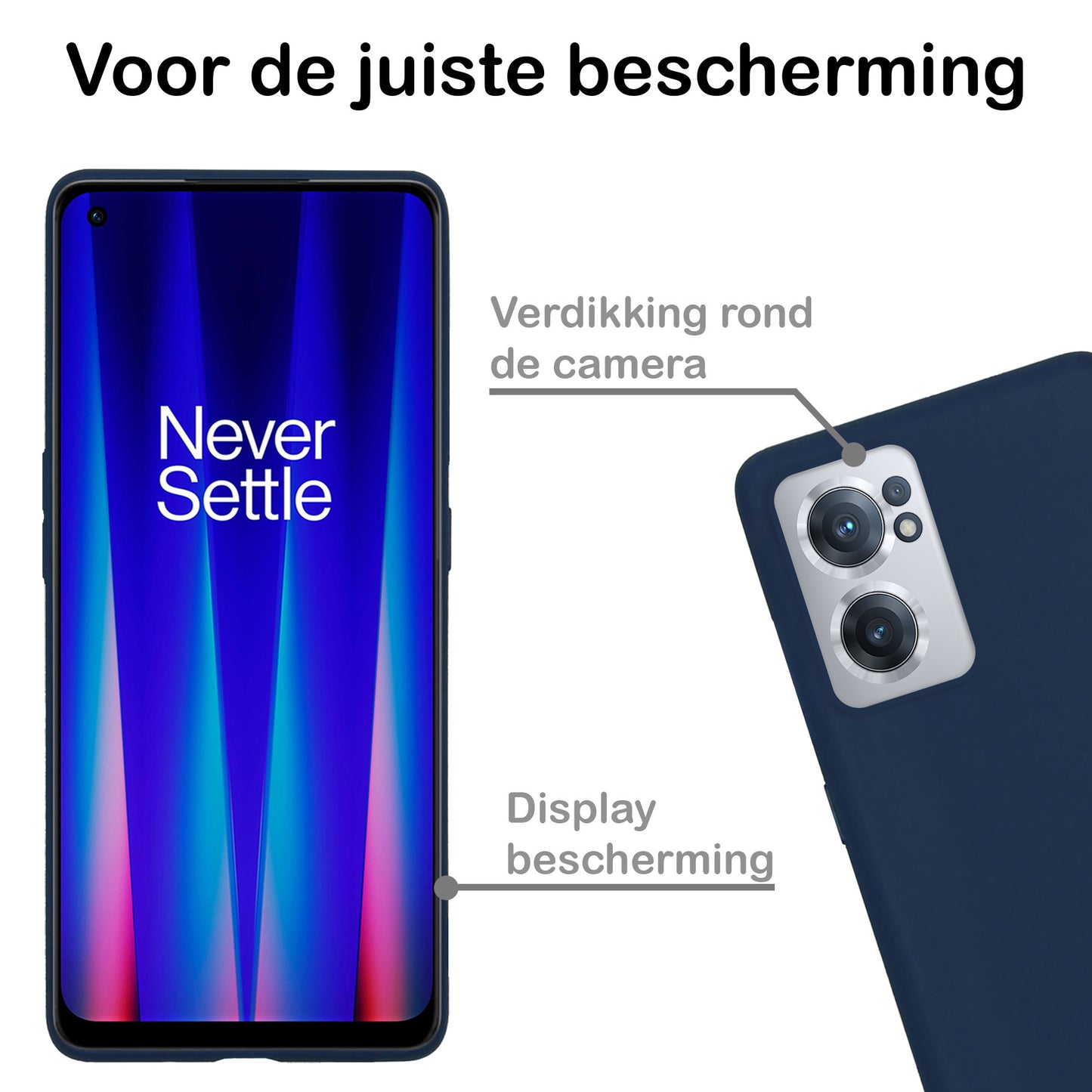 OnePlus Nord CE 2 Hoesje Siliconen - Donkerblauw