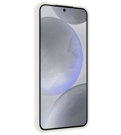 Samsung S24 Plus Hoesje Siliconen Backcover Lichtgewicht - Wit
