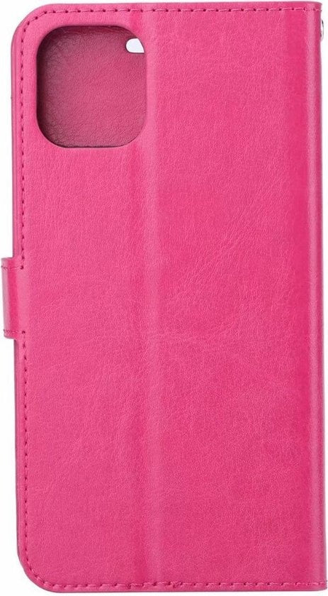 iPhone 11 Pro Hoesje Book Case Kunstleer - Donkerroze