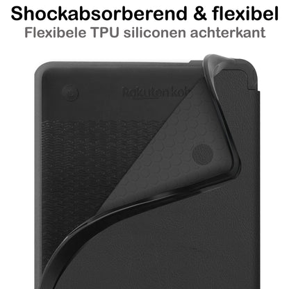 Kobo Clara 2E Bookcase Hoes Shockabsorberend - Zwart