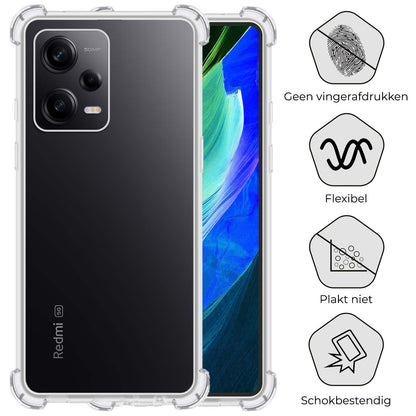 Xiaomi Redmi Note 12 Pro Hoesje Shockproof Backcover Siliconen - Transparant
