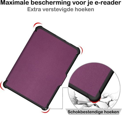 Kobo Clara HD Bookcase Hoes Shockabsorberend - Paars