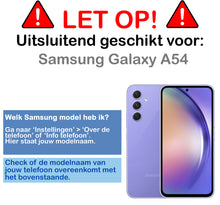 Samsung A54 Hoesje Siliconen Backcover Lichtgewicht - Lila