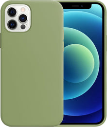 iPhone 12 Pro Max Hoesje Siliconen Backcover Lichtgewicht - Groen