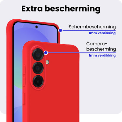 Samsung A36 Hoesje Siliconen Backcover Lichtgewicht - Rood