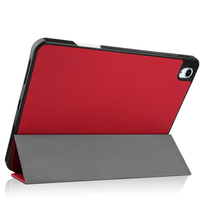 iPad Air 2022 Trifold Bookcase Hoes met Penhouder voor Apple Pen - Rood