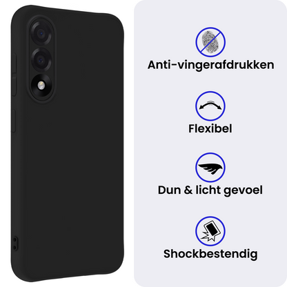 OnePlus Nord 5 Hoesje Siliconen Backcover Lichtgewicht - Zwart