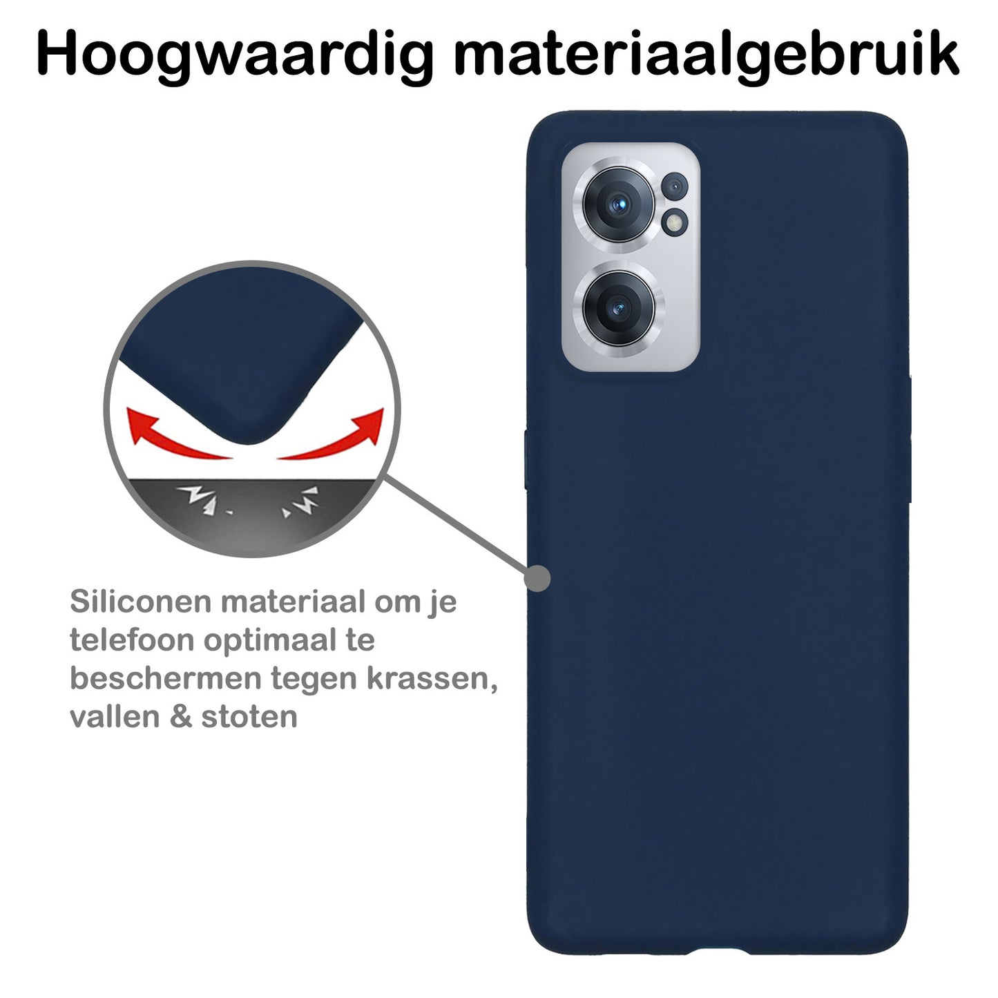 OnePlus Nord CE 2 Hoesje Siliconen - Donkerblauw