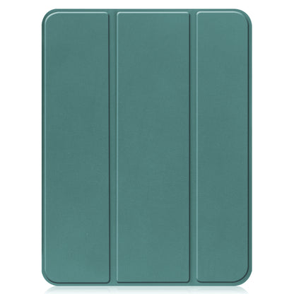 iPad 2022 / 2025 (A16 ) Trifold Bookcase Hoes met Penhouder voor Apple Pen - Donkergroen