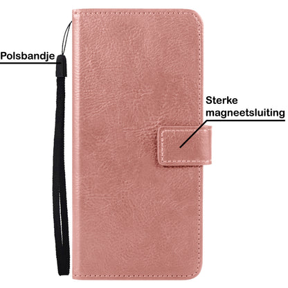 Samsung S22 Ultra Hoesje Bookcase Cover met Kaarthouder - Rosé goud