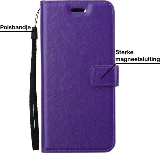 Samsung S21 Plus Hoesje Book Case Kunstleer - Paars