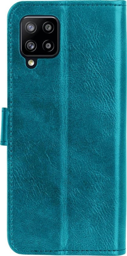 Samsung A12 Hoesje Bookcase Cover met Kaarthouder - Turquoise