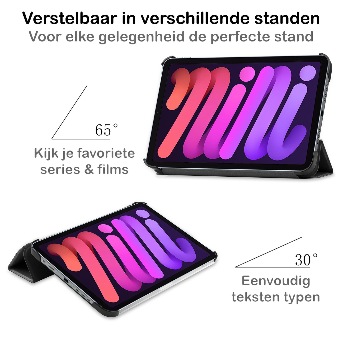 iPad Mini 6 Hoesje Book Case - Zwart