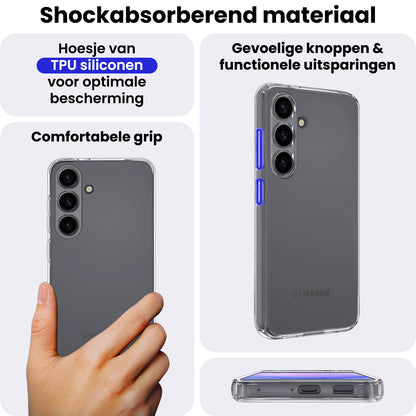 Samsung S26 FE Hoesje Siliconen Backcover Lichtgewicht - Transparant