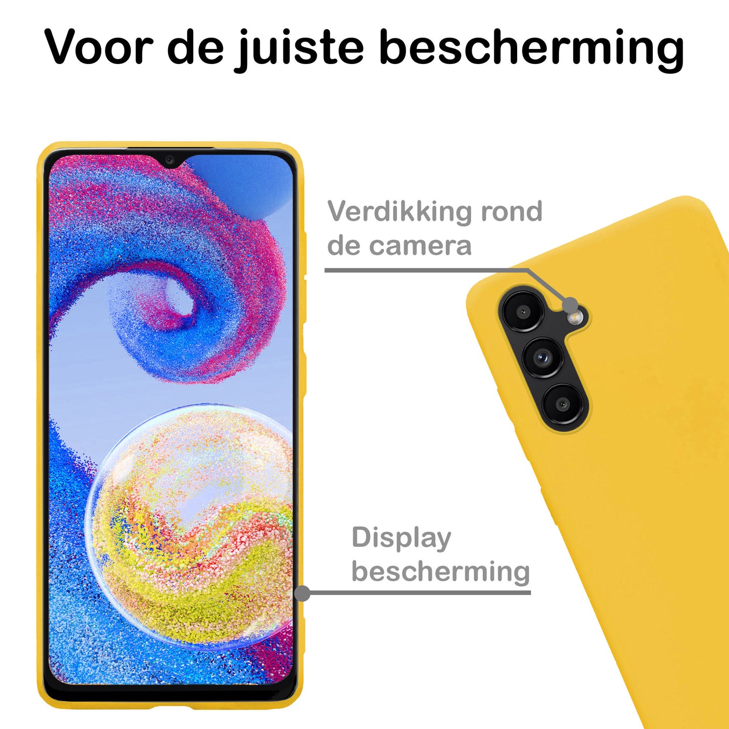 Samsung A04s Hoesje Siliconen - Geel