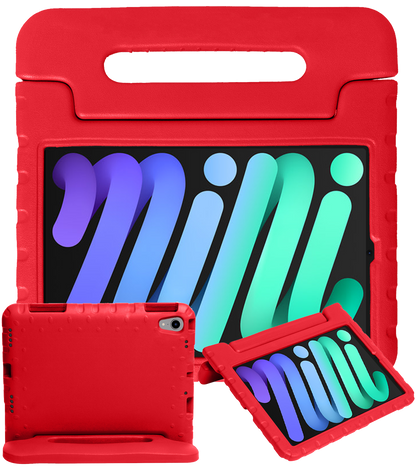 iPad Mini 7 Kinderhoes Shockabsorberend Foam - Rood