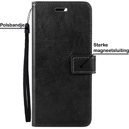 Samsung S23 Ultra Hoesje Bookcase Cover met Kaarthouder - Zwart