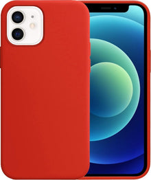 iPhone 12 Hoesje Siliconen Backcover Lichtgewicht - Rood