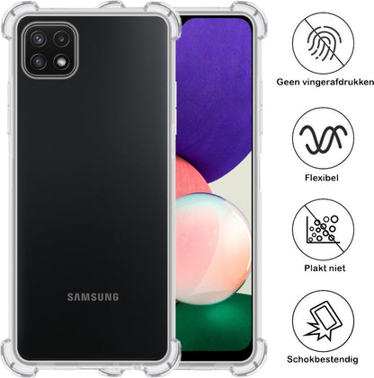 Samsung A22 5G Hoesje Shockproof Backcover Siliconen - Transparant