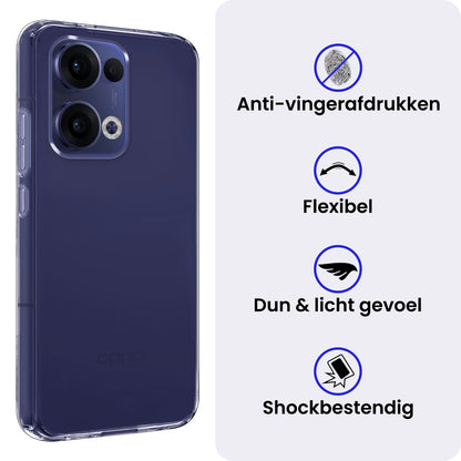 OPPO Reno 13 Hoesje Siliconen Backcover Lichtgewicht - Transparant