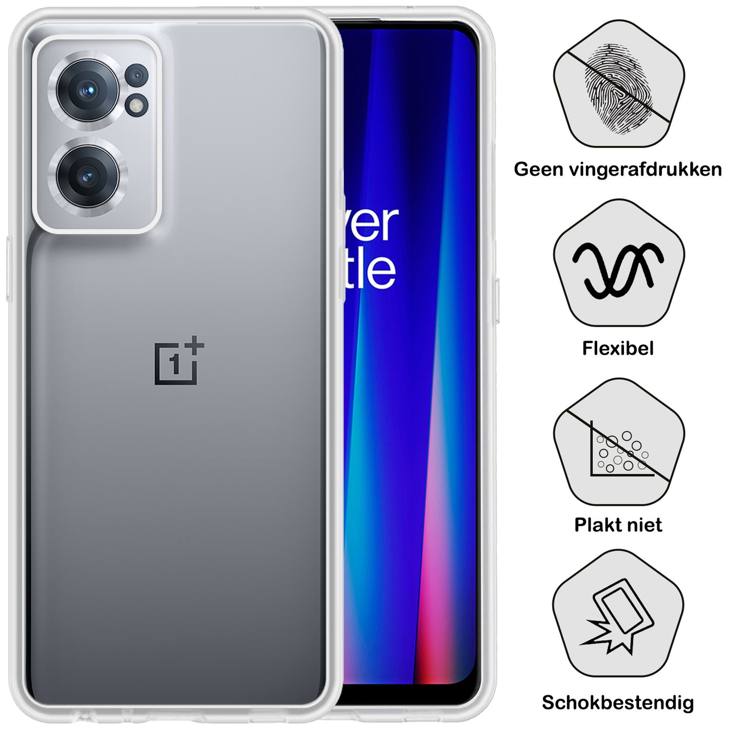 OnePlus Nord CE 2 Hoesje Siliconen - Transparant